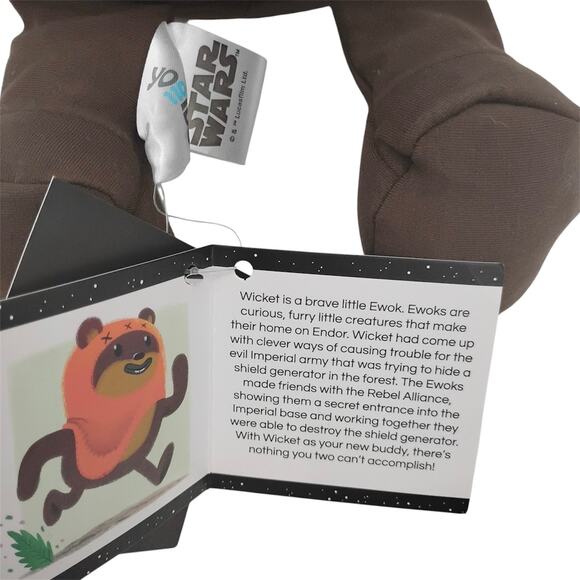 Yogibo Mates Wicket the Ewok 14" Plush Star Wars Disney EPS Microbeads NWT - Picture 3 of 3